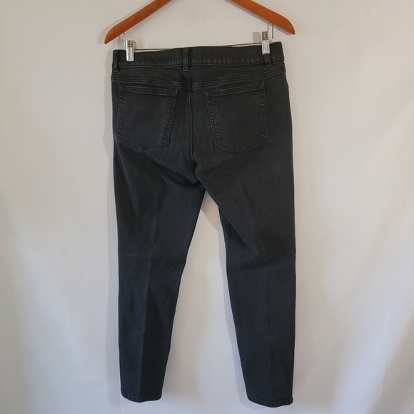 White House Black Market Women Slim Leg Dark Wash Jeans Sz M Whimsygoth Grunge - Picture 2 of 11